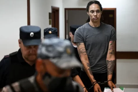 Brittney Griner arriving to a Moscow court for a hearing - August 2022